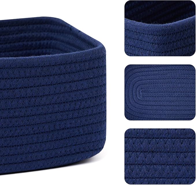Small Storage Baskets for Organizing | Closet Organizer Bins | Shelf Toy Basket - Image 2