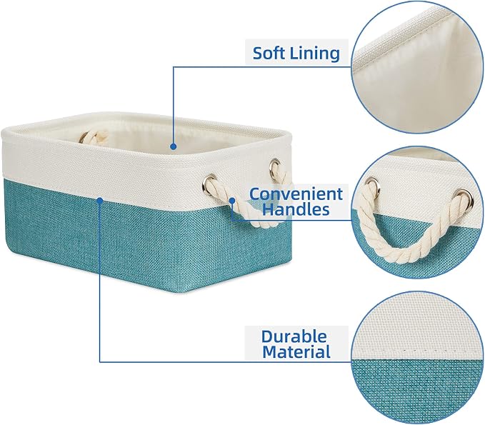 Temary Small Fabric Basket Shelf Storage Bins - Image 3