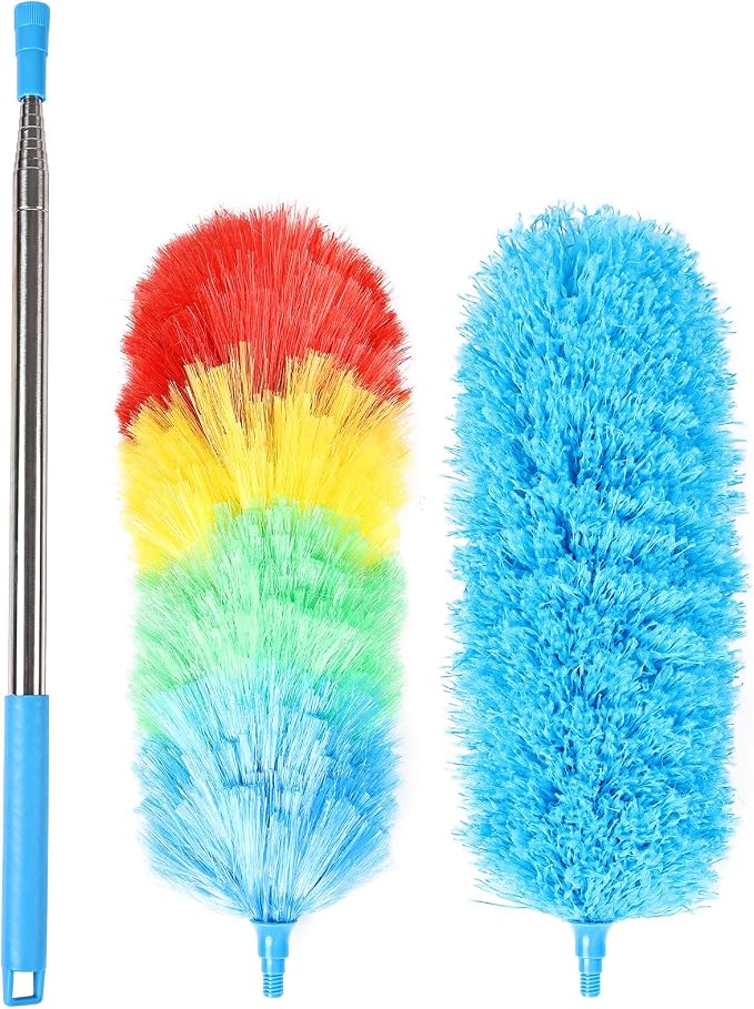 Rainbow Extendable Static Duster Reusable Microfiber Duster by iHUFeather