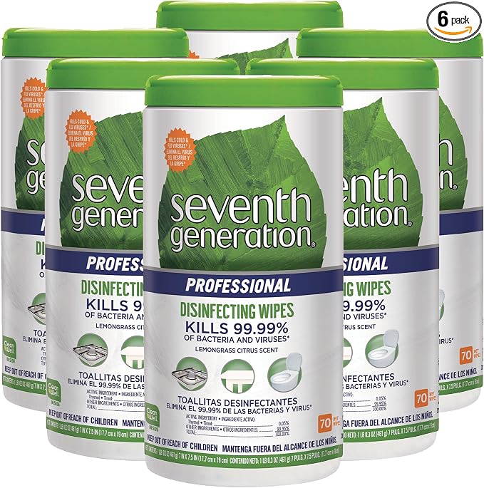 Seventh Generation Professional Disinfecting Multi Surface Wipes, Lemongrass by SeventhGeneration