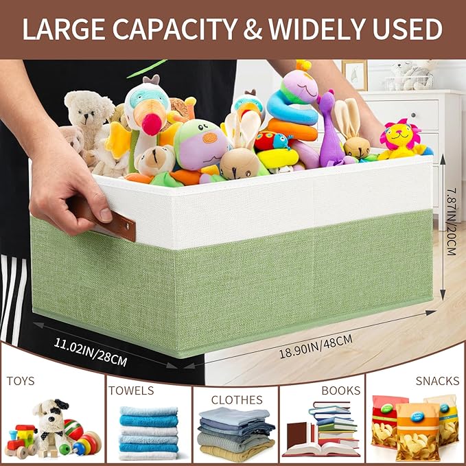 3 Pack Large Capacity Storage Bins Closet Organizer - Image 3