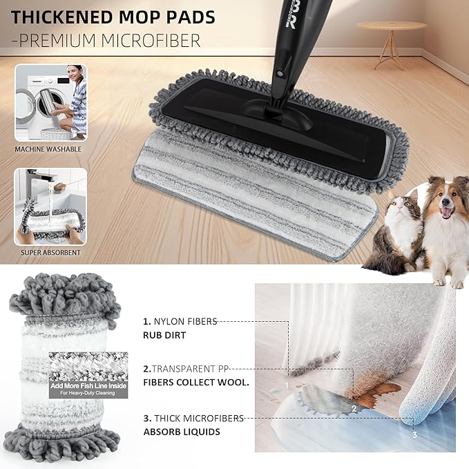Microfiber Spray Mop for Floors Dry and Wet Mop - Image 5
