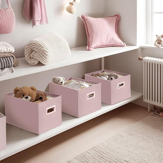 DECOMOMO Storage Bins for Shelves Robust Fabric Closet Bins for Shelves Toy - Image 2
