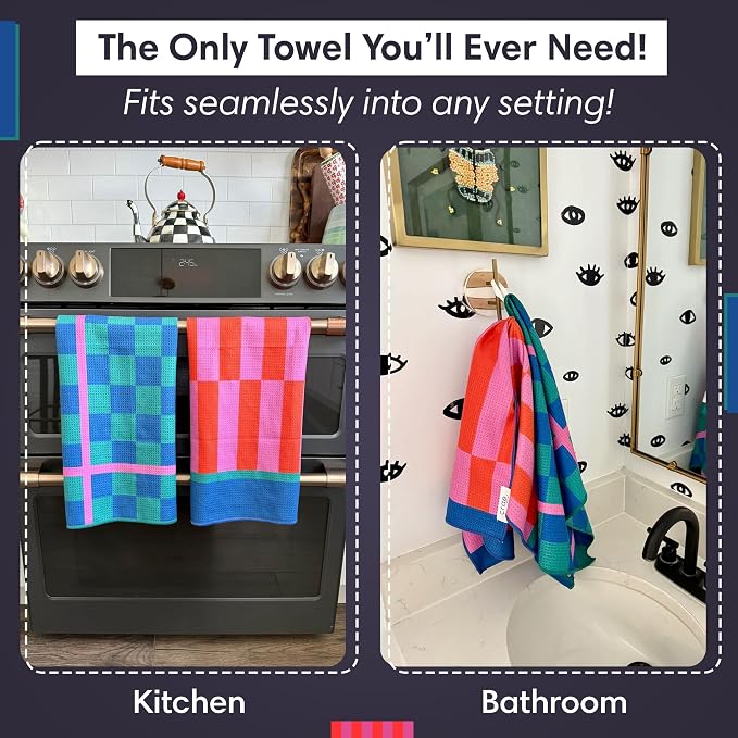 Microfiber Hand Towel & Washcloth Set of 2 - Image 3