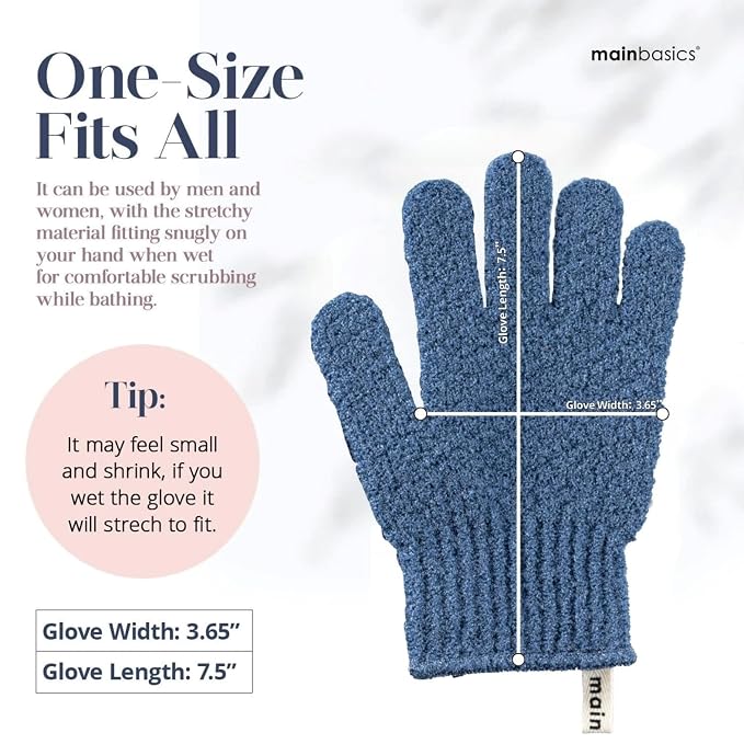 MainBasics Deep Cleansing Exfoliating Bath Gloves - Image 4