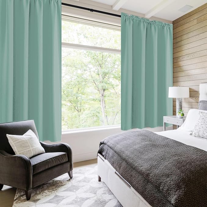 DWCN Blackout Curtains Thermal Insulated, Energy Saving & Noise Reducing - Image 2