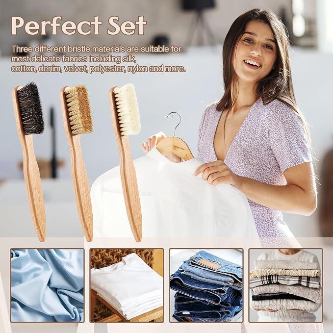 3 Pcs Wood Laundry Stain Brush Stain Remover Brushes - Image 6