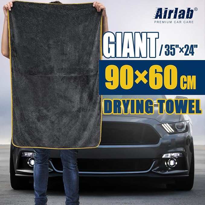 Airlab Microfiber Towels for Cars Wash Drying Extra Large Super Absorbent - Image 2