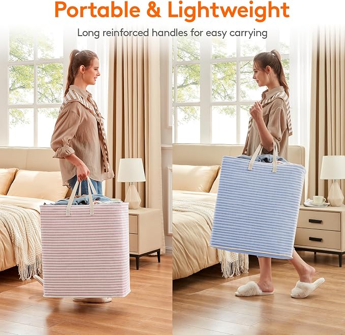 Lifewit 2 Pack Laundry Hamper Large Collapsible Laundry Basket, Freestanding - Image 4