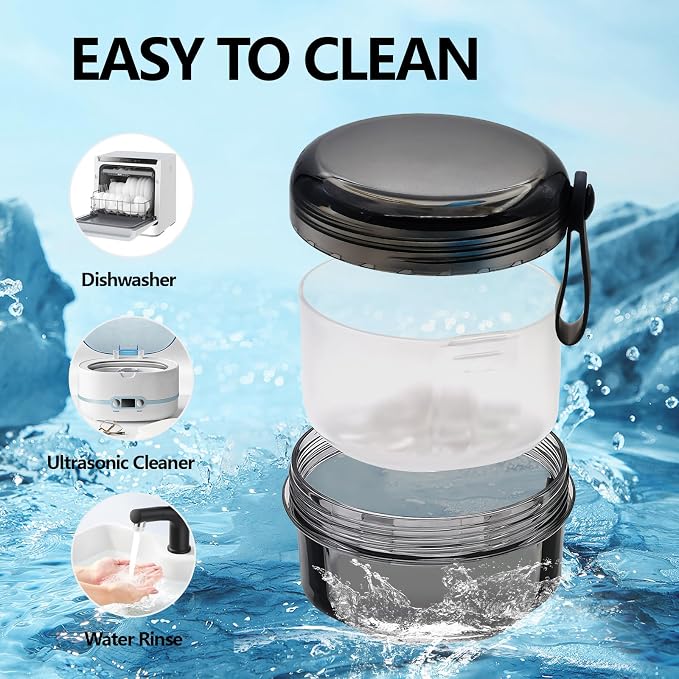 Leak Proof Denture Cups for Soaking Dentures, Partial Denture Bath Case Travel - Image 9
