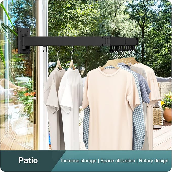 Clothes Drying Rack Wall Mounted, Drying Rack Clothing, Laundry Drying Rack - Image 6