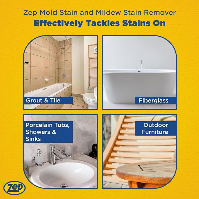 Zep Mold Stain and Mildew Stain Remover 1 Gallon ZUMILDEW128 - Image 6
