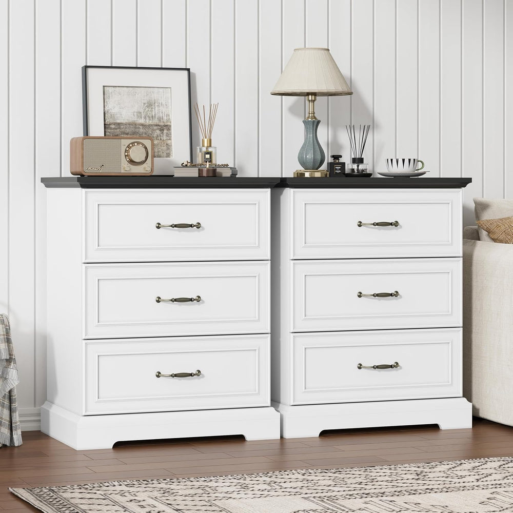 Thacuok 3 Drawer Dresser for Bedroom, 24" Wide Wooden Chest of Drawers, ...
