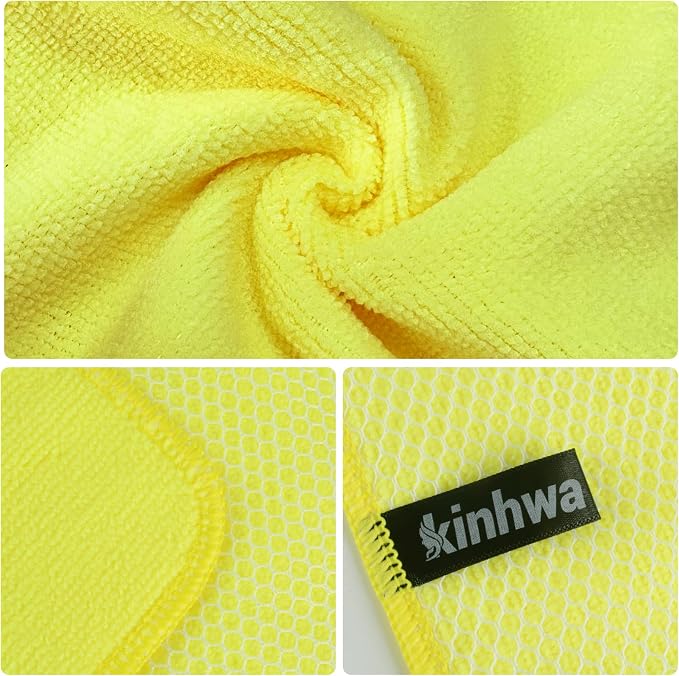 KinHwa Kitchen Washcloths for Dishes Absorbent Microfiber Dish Cloths Quick Dry - Image 6