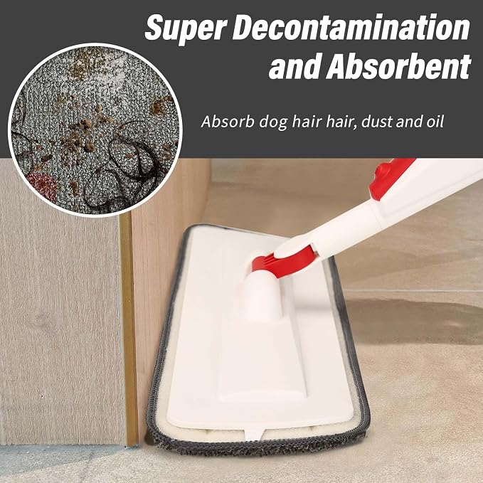 16.5 inch Mop Pads Refills, 3 Pack Microfiber Reusable Replacement Mop Pads - Image 3
