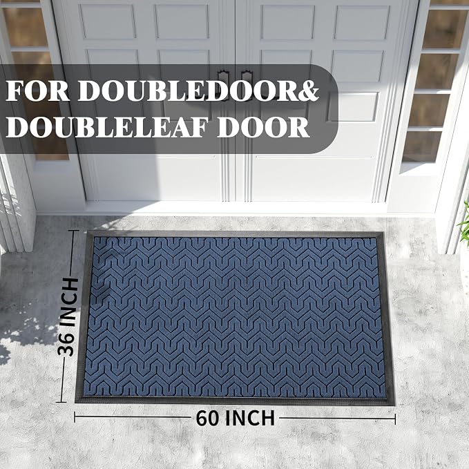 Yimobra Extra Large Door Mat Outside Entrance 60x32, Waterproof Heavy Duty - Image 2
