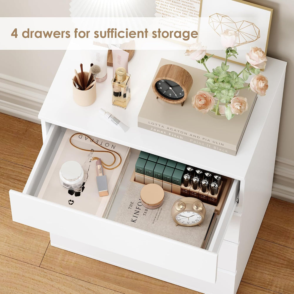 FOTOSOK White Dresser, Dresser for Bedroom, Small Dresser Chest of Drawers