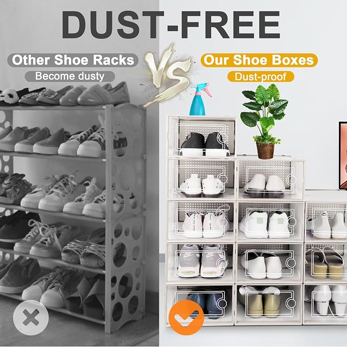 Kuject Large Shoe Organizers Storage Boxes - Image 4