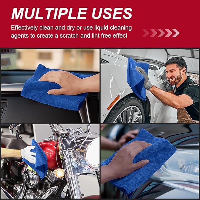 200 Pcs Microfiber Cleaning Cloth 16x16 Inch Microfiber Towels - Image 6