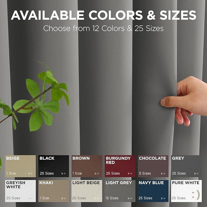 Joydeco Blackout Patio Sliding Door Curtains 84 Inches Long, Grommet Privacy - Image 9