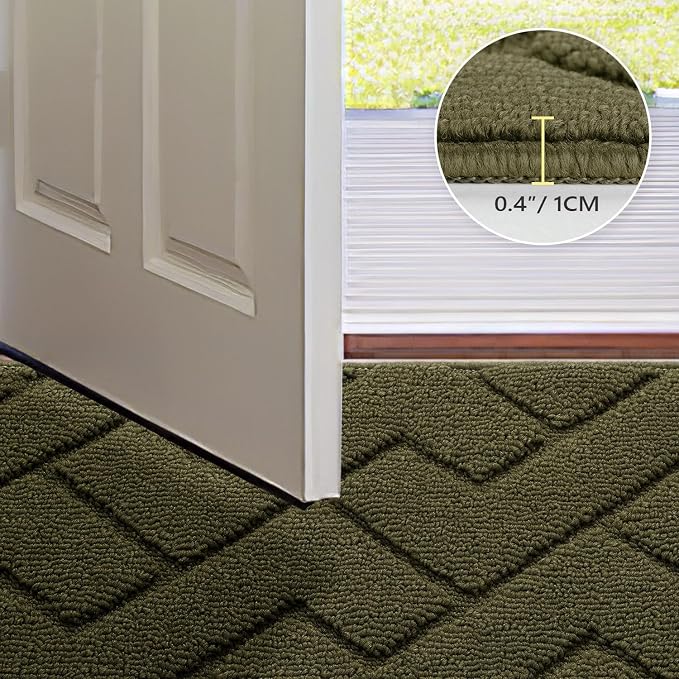 hicorfe Front Door Mat Outside Entrance, Stain and Fade Resistant, Non Slip - Image 4