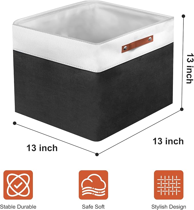 13in Open Fabric Storage Basket - Image 2