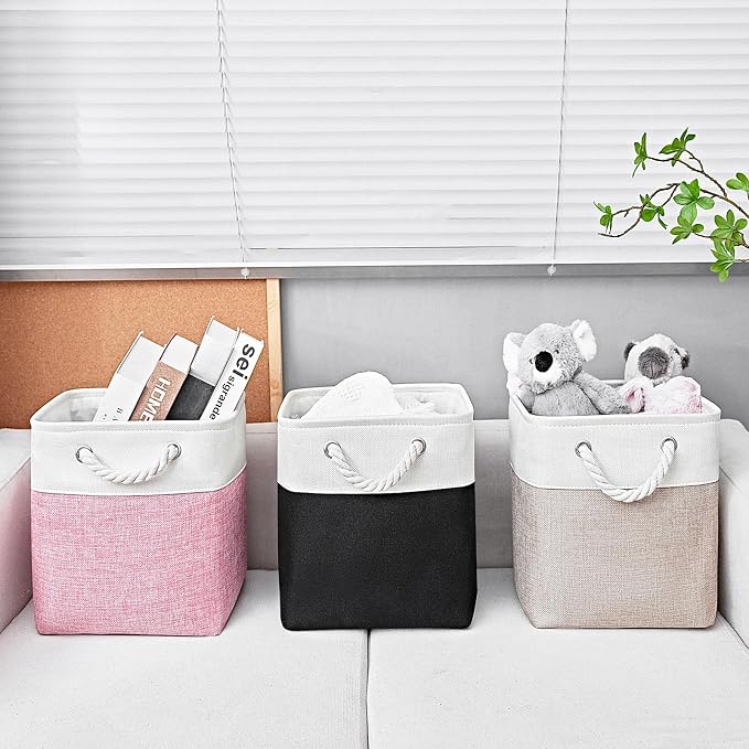 Cube Storage Bins, Collapsible Fabric Storage Cubes Bins, 11 Inch Cube Storage - Image 7
