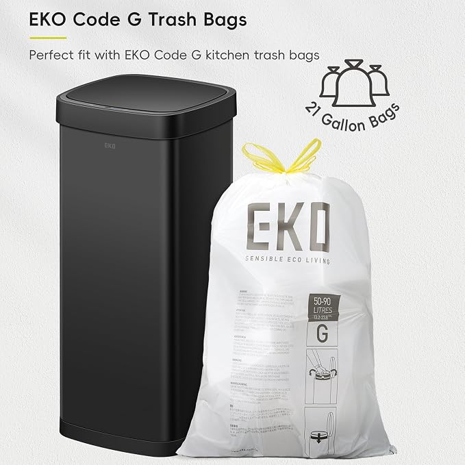 EKO EcoSmart 80L / 21.1 Gallon Motion Sensor Trash Can – Tall, Large Touchless - Image 4