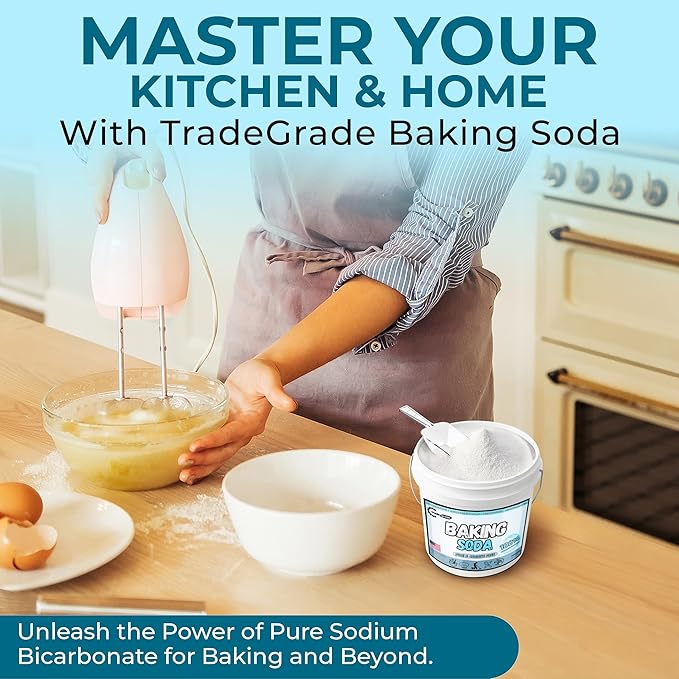 TradeGrade Pure Baking Soda Powder – 1 Gallon Bucket, Sodium Bicarbonate Powder - Image 3