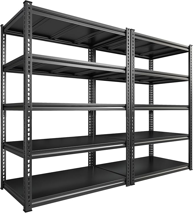 REIBII 72" H Garage Shelving Load 2500 LBS, Heavy Duty Storage Shelves by REIBII