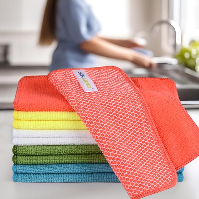 SINLAND Microfiber Dish Cloth for Washing Dishes Dish Rags Best Kitchen - Image 7