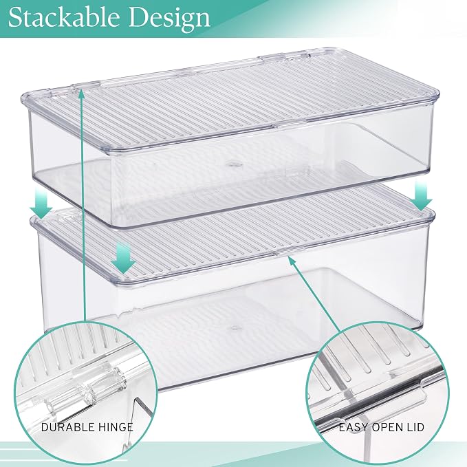 Sorbus Sturdy Plastic Storage Bins - Image 5