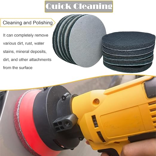 10 Pack 5 Inch 800 Grits Multipurpose Scrubber Scouring Pads Hoop and Loop - Image 4