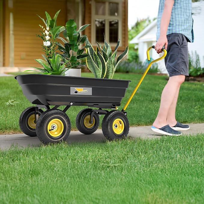 Garden Dump Cart, Heavy-Duty Utility Wagon - Image 7