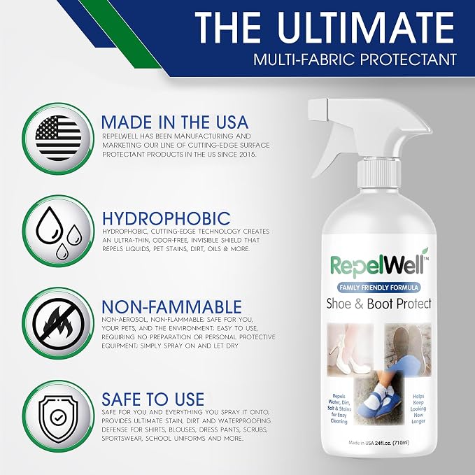 Shoe & Boot Stain & Water Repellent Eco-Friendly, Pet-Safe Spray Keeps Fabric - Image 4
