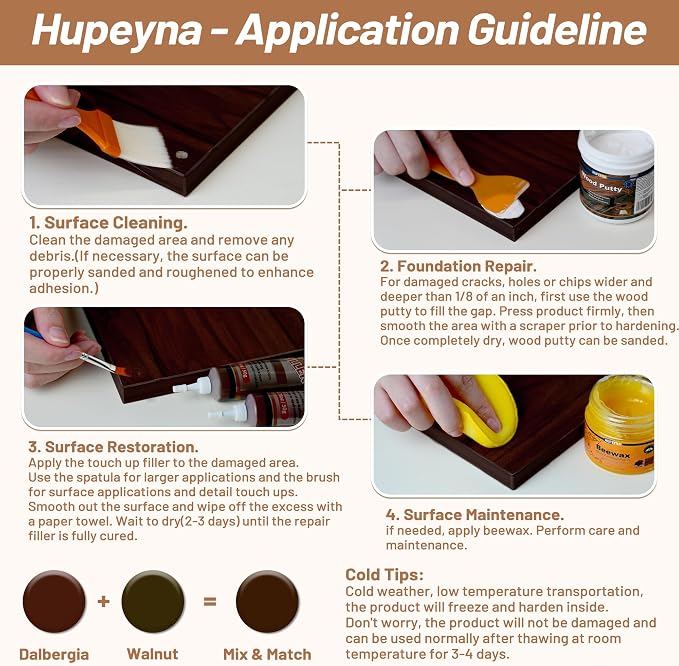 Wood Repair Kit, Wood Furniture Repair Kit, Wood Filler, Wood Putty and - Image 5