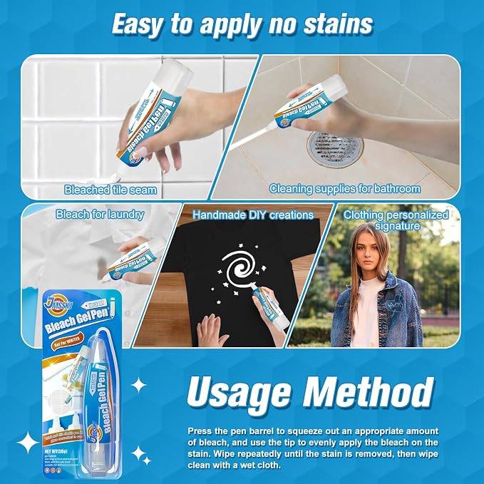 Bleach Pen, Bleach Pen For Clothing, Stain Remover Pen, Mold Stain Remover Gel - Image 6