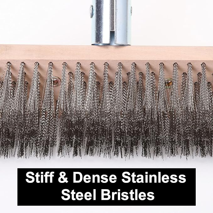 MAXMAN Floor Scrubber, Deck Brush, Stainless Steel Floor Scrub Brush - Image 5