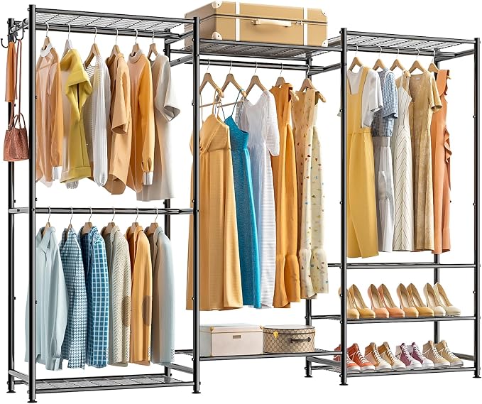 Wardrobe Closet Heavy Duty Clothes Rack, Portable Closet Organizer System by Neatrays