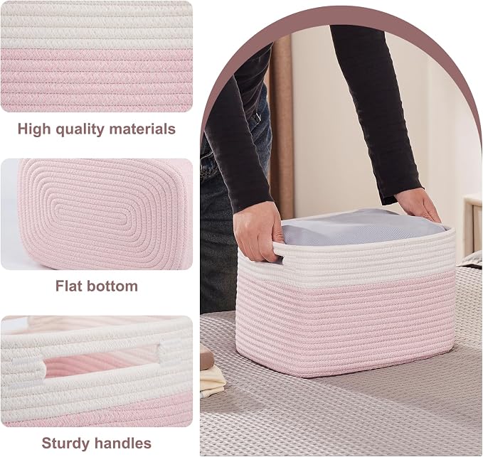 OIAHOMY 4 Pack Storage Baskets for Organizing, Basket for Shelves - Image 3