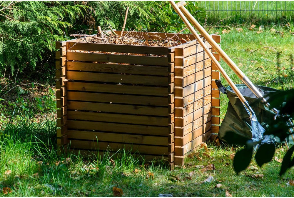 dobar® Green Label 58630FSCe Lärchi Composter | Wooden Composter with Plug-In...