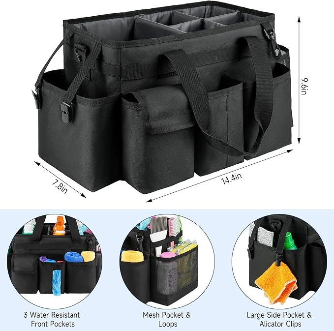 Cleaning Caddy, Cleaning Bag for Housekeepers, Cleaning Supplies Organizer - Image 4