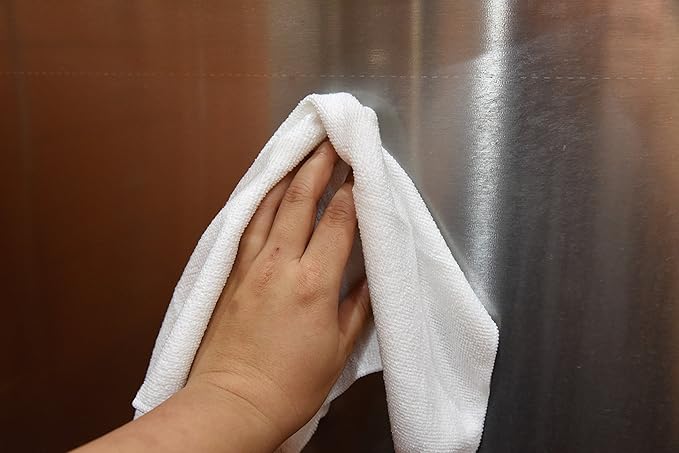 Tricol Clean Professional Extra-Thick Microfiber Cleaning Cloth 12 Pack White - Image 7