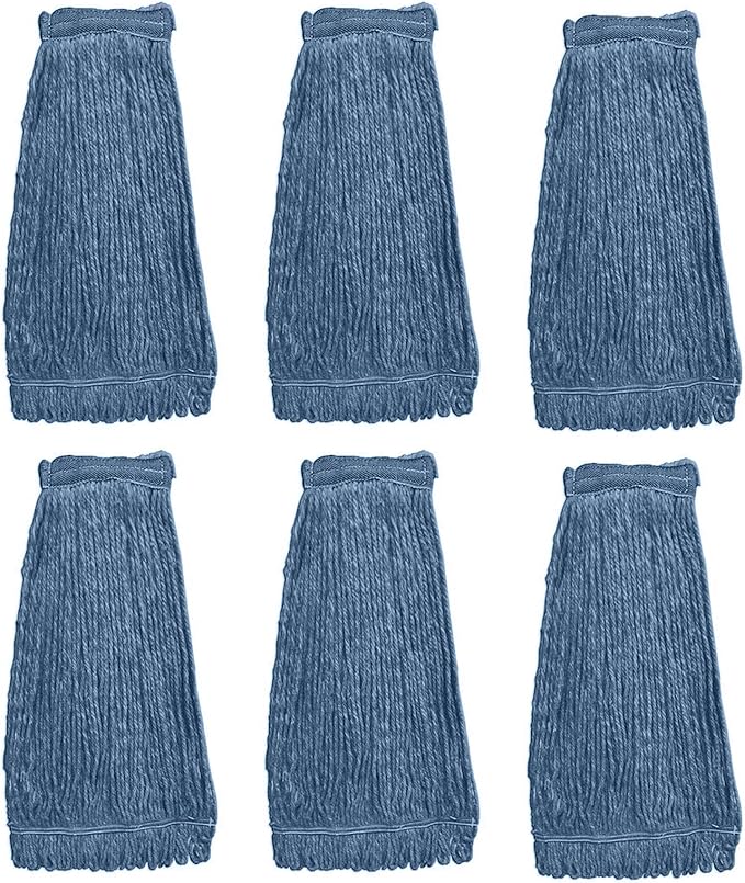KLEEN HANDLER HEAVY DUTY Commercial Mop Head Replacement, Wet Industrial Blue by BisonLife