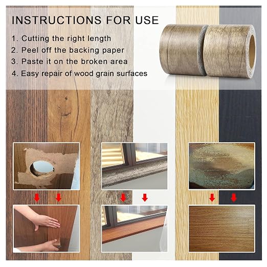 BOMEI PACK Wood Grain Repair Tape, Self Adhesive Repair Patch - Image 8