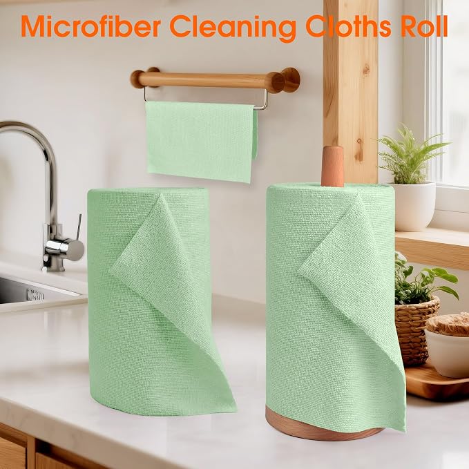 Roll of Microfiber Cleaning Cloth –100 Pack, Tear Away Microfiber Towels - Image 2