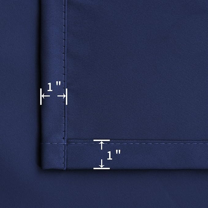 BGment Navy Blue Blackout Curtains 40 Inches Length - Image 7