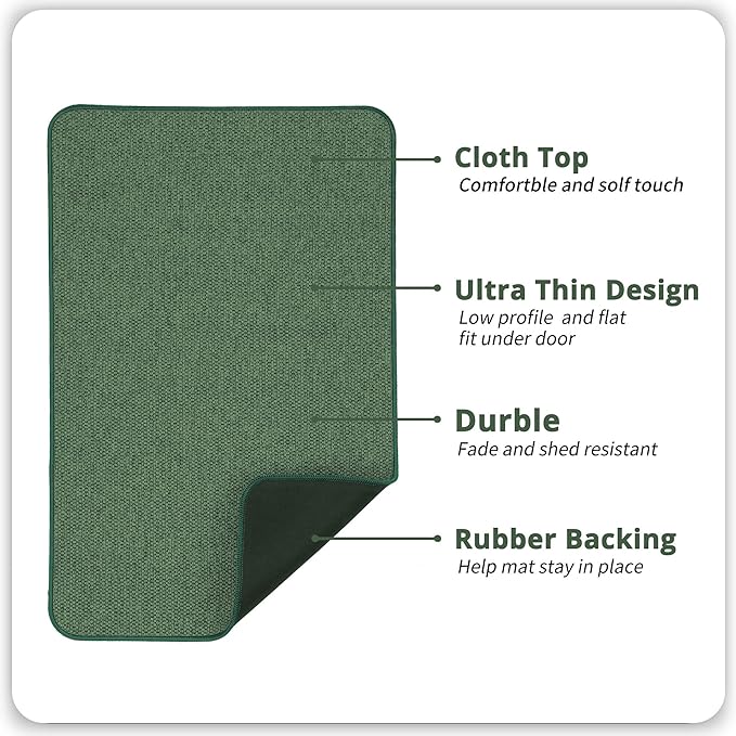 Bathroom Rugs Set 2 Pieces, Thin Bathroom Mats, Toilet Rugs, Quick Dry - Image 3
