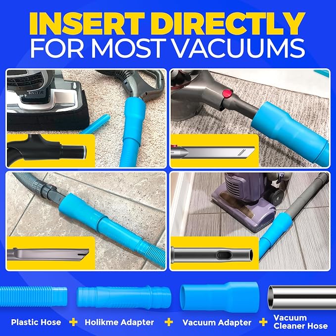 Holikme 2 Pieces Dryer Vent Cleaner Kit, Dryer Lint Vacuum Attachment and - Image 3