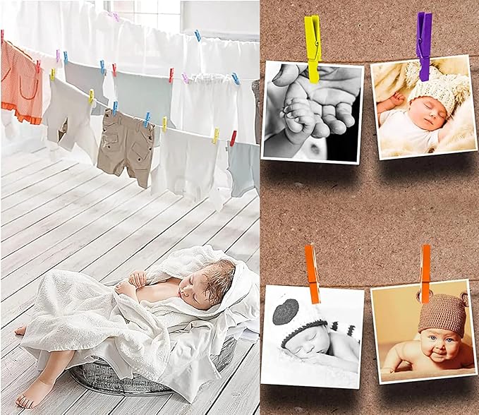 1.9 Inch Purple Wooden Clothes Pins - Image 3